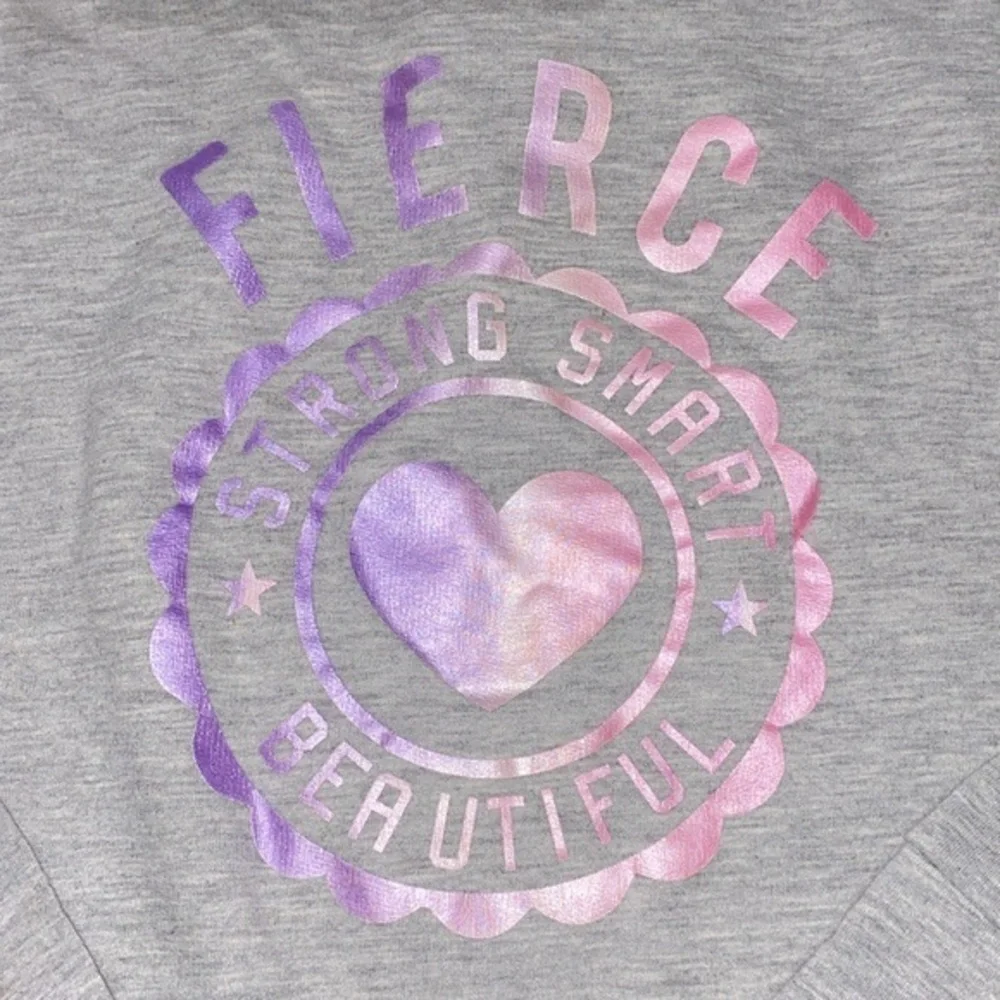 Justice grey sweatshirt hooded size 14
